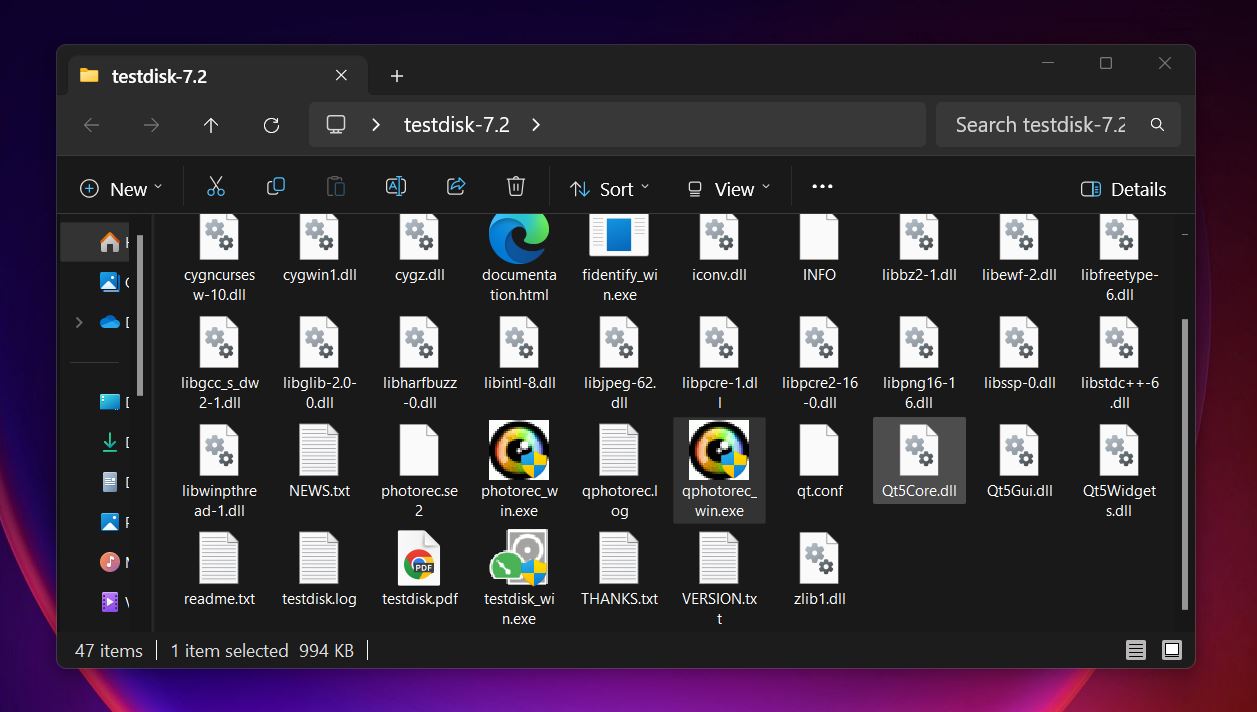 Open QPhotoRec