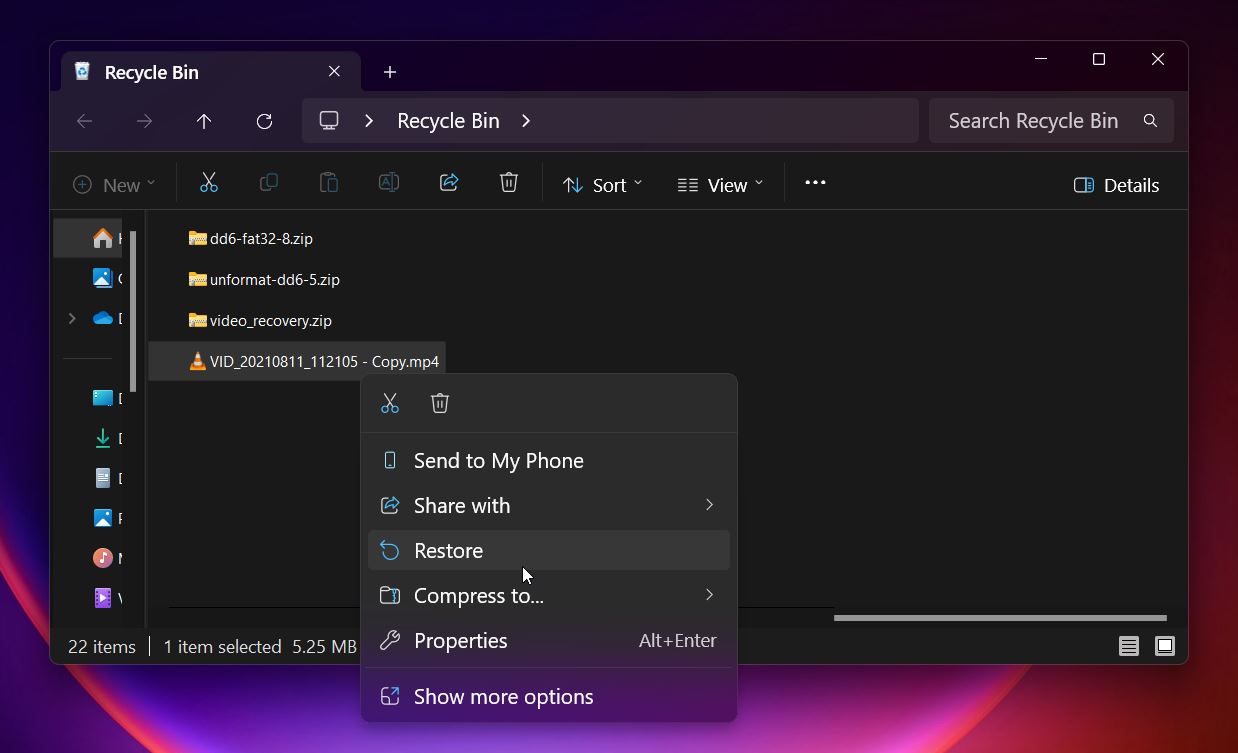 Recycle	Bin